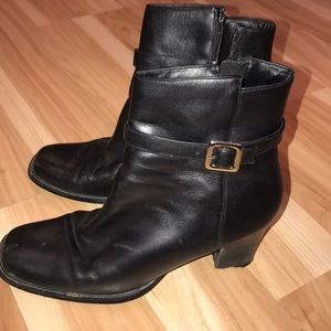 Black Leather Ankle Boots!!
